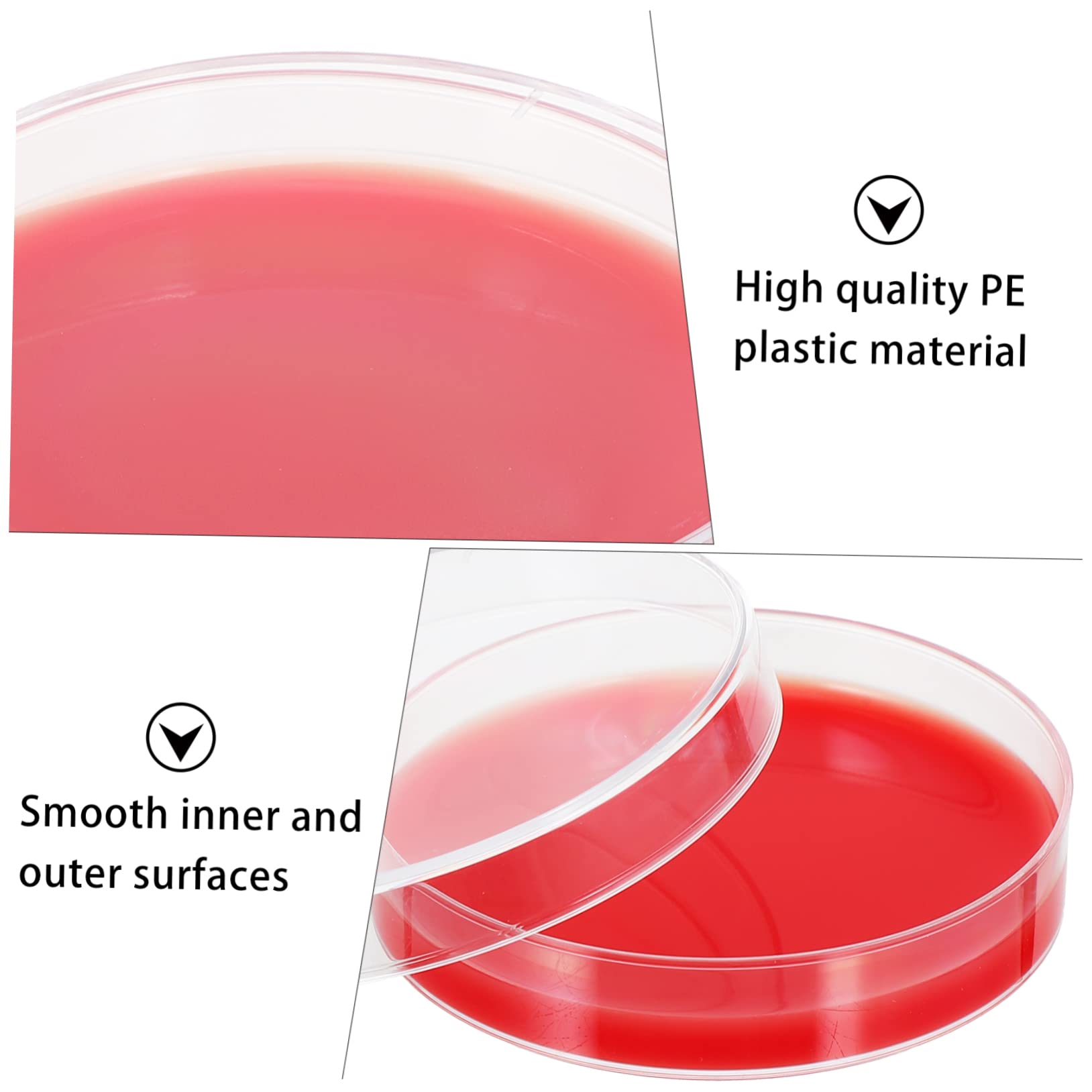 CIYODO 10pcs Agar Plate Labs Growth Medium Agar Medium Petri Dishes with Agar Lab Petri Dishes Agar Petri Dish Petri Dish with Lid Labs Petri Plate Agar Plates or Red