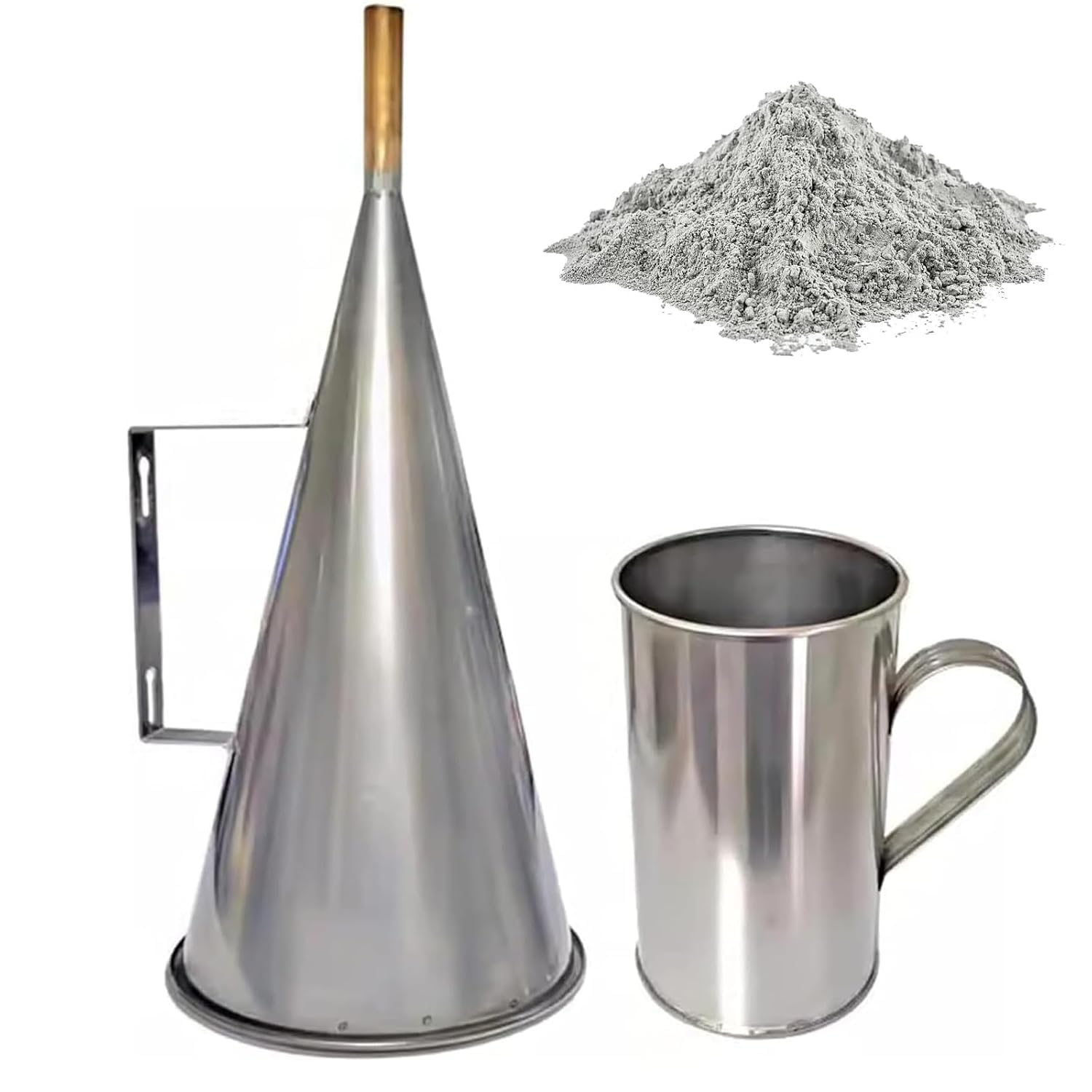 Kit viscosimetro Portatile a Imbuto per fluidi di Perforazione e fanghi, con misurino e setaccio, Strumento per lanalisi dei fanghi sul Campo.