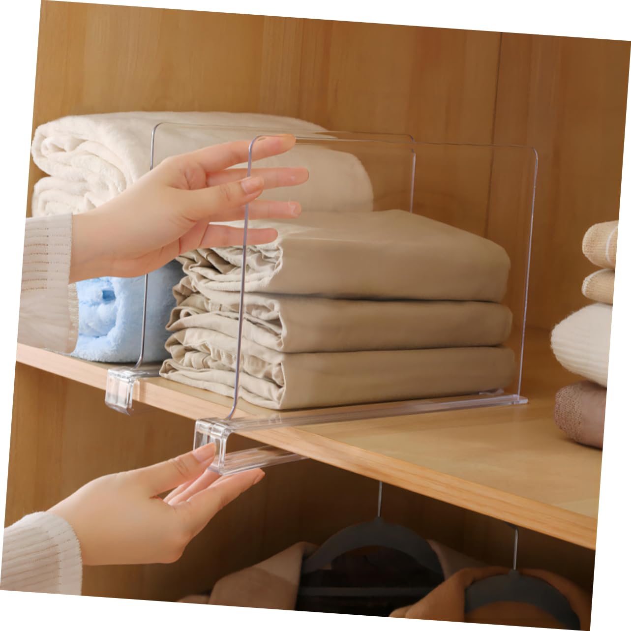 MAGICLULU Lot De 6 Séparateurs De Vêtements Réglables en Plastique Non Polyvalents pour Rangement Et Organisation De La Maison