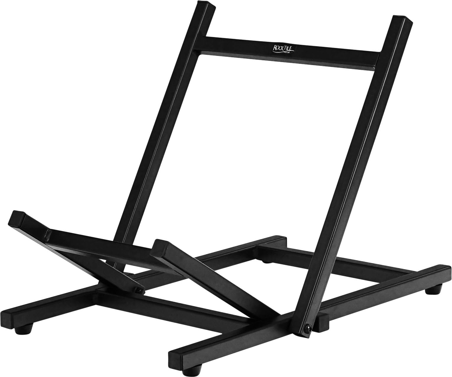 Soporte De Piso Para Amplificador Rocktile CS-30 (Soporte Inclinado Para Amplificador, carga hasta 30 kg, mejora el ángulo de proyección de tu combo, robusto, plegable y compacto) negro