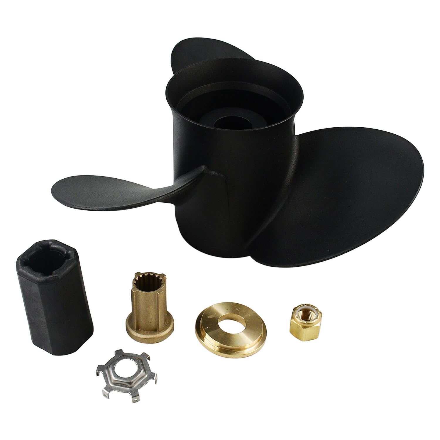 14-1/4x21 Hélice nueva 48-832832A45 Alpha One de 3 cuchillas de aluminio con kits de buje intercambiables compatibles con motores Mercury Mercruiser 90CT-400HP Sterndruves