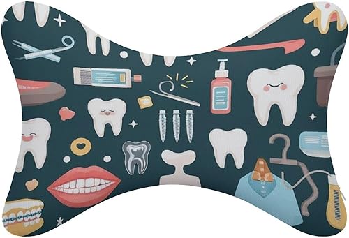 Almohada para el cuello de oficina, compatible con los dientes, diseño dental sin costuras, cojín de apoyo para la cabeza, la barbilla, para dormir,
