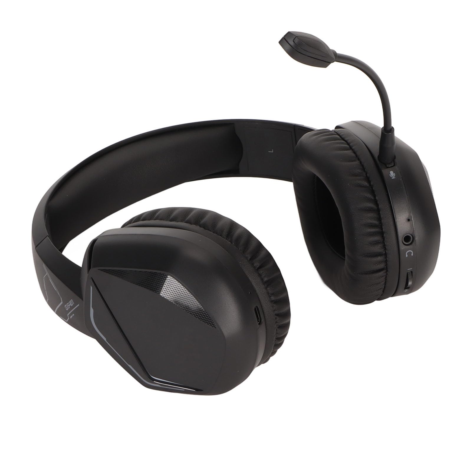 Cuffie da Gioco Wireless 5.2 Cuffie Stereo, Illuminazione RGB Multifunzione, Cancellazione del Rumore, Microfono Staccabile per Computer Portatili Giochi per PC ()