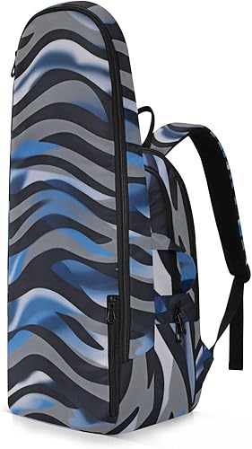 Miniatura 2 de Bolsas de raqueta de bádminton para tenis, impermeables, con textura animal azul-gris, bolsa deportiva para pickleball para hombres y mujeres, bolsa