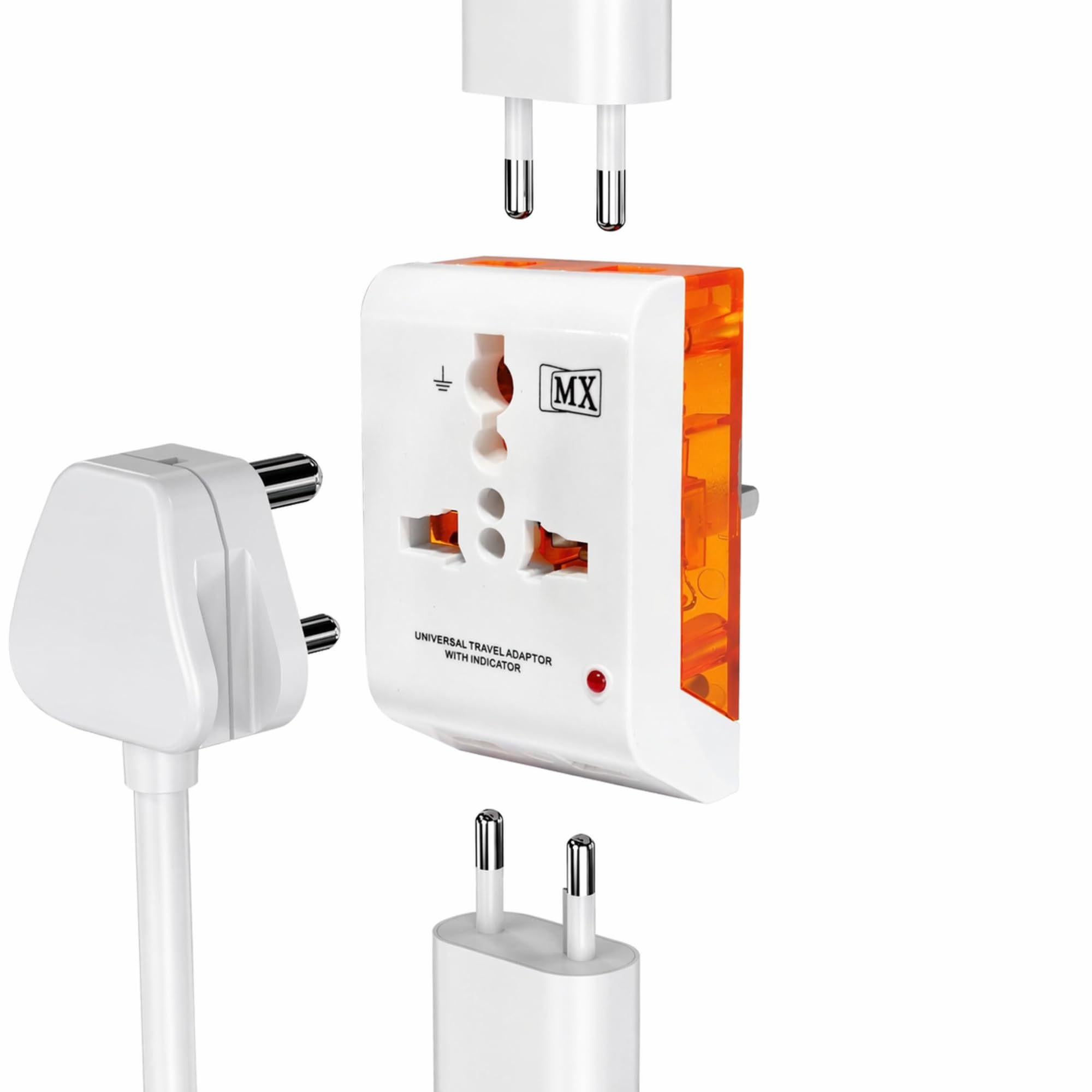 MX 3 PIN Traveller Universal Socket Plug (Type G), Worldwide Travel Adaptor, Multi Plug, Conversion Plug, Socket Connector 3 in 1 Pack of 2-picture-28