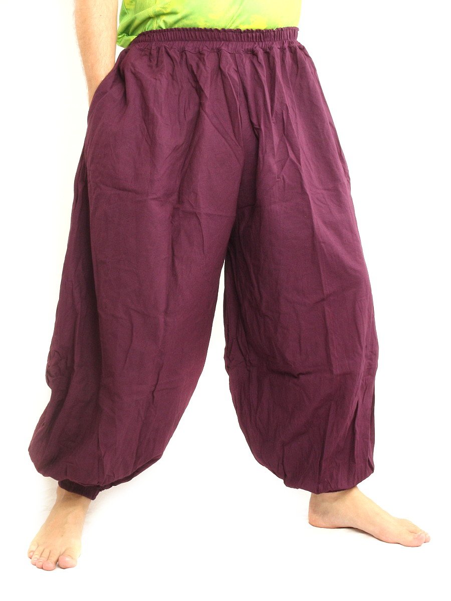 High Cut Balloon Harem Pants One Size Cotton Unisex for Men and Women …