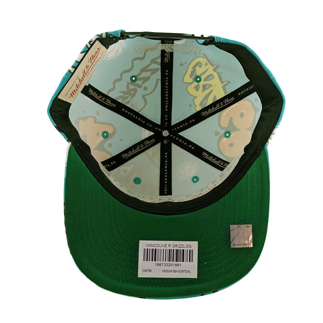 Mitchell & Ness NBA Snapback Cap Sticker Pack Vancouver Grizzlies