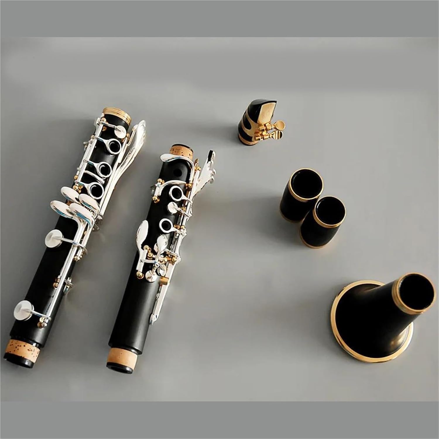 Gold Plated Clarinet ABS 17 Keys Bb Silver Plated Clarinet