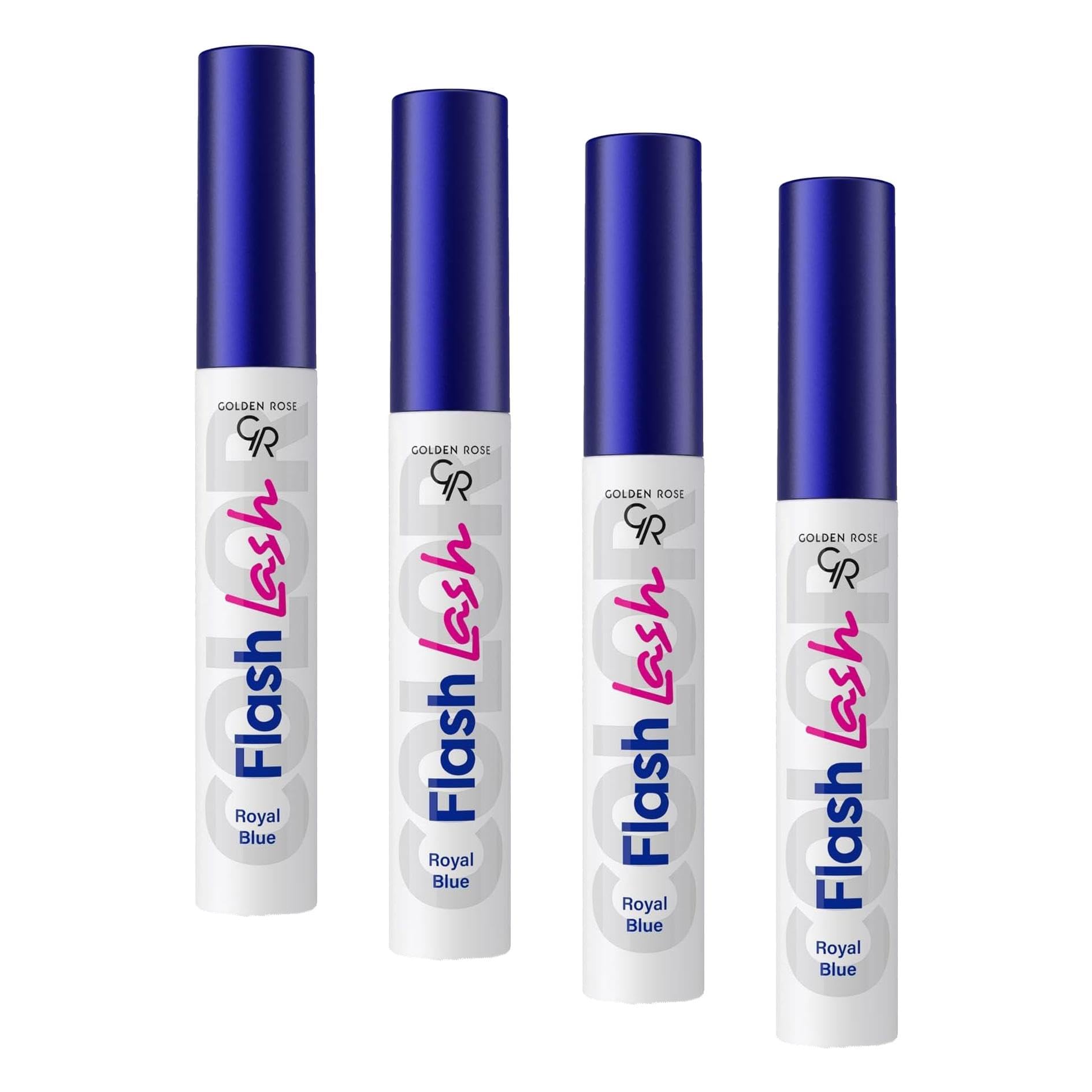 Golden Rose Flash Lash Colored Mascara No: 04 Royal Blue - Renkli Maskara (4 paketi)