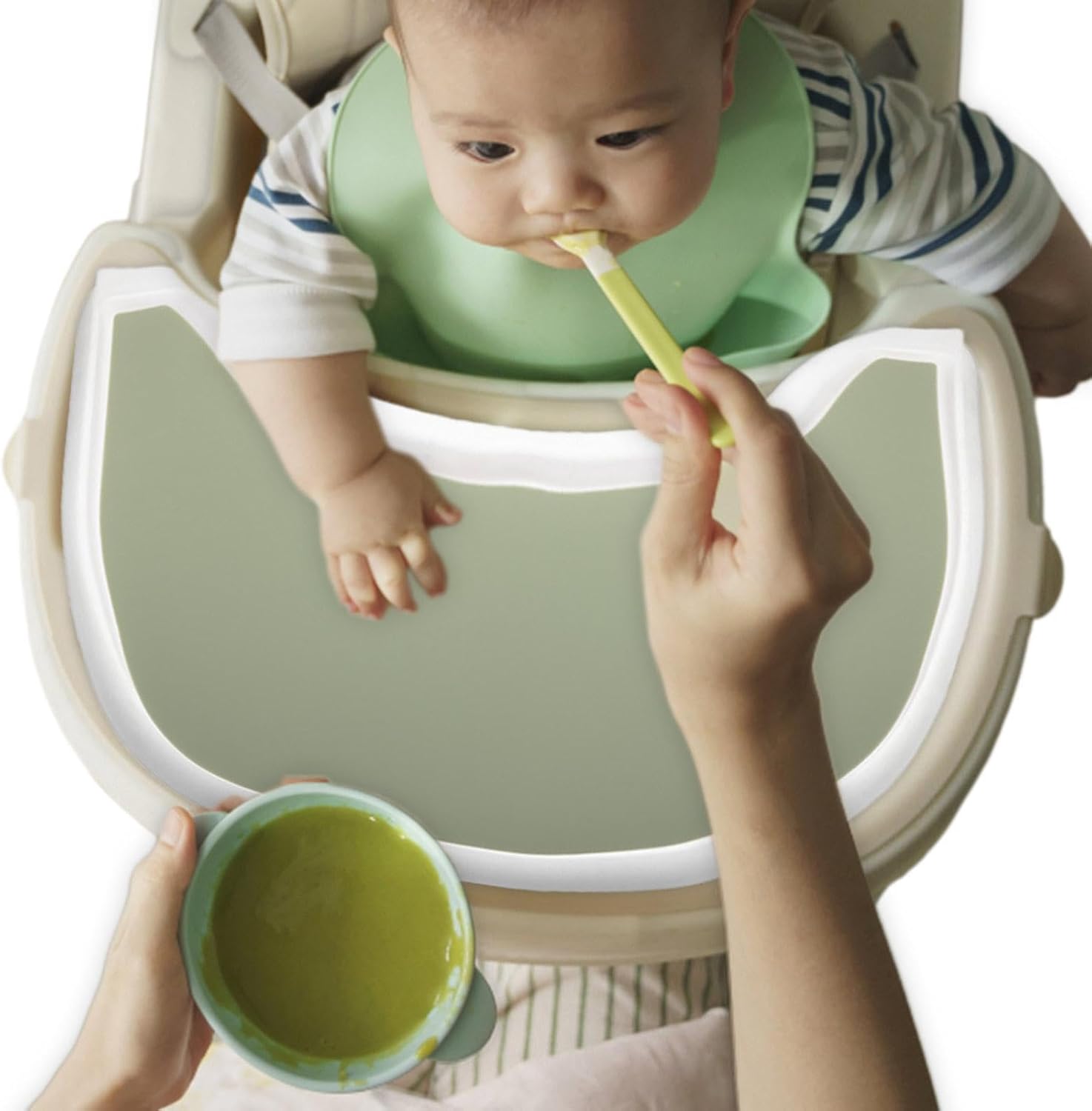 High Chair Mat for Tray | Food-Safe Silicone High Chair Food Catcher | Tray Finger Foods Placemat for Boys and Girls, Non-Slip Food Catching Silicone Place Mat