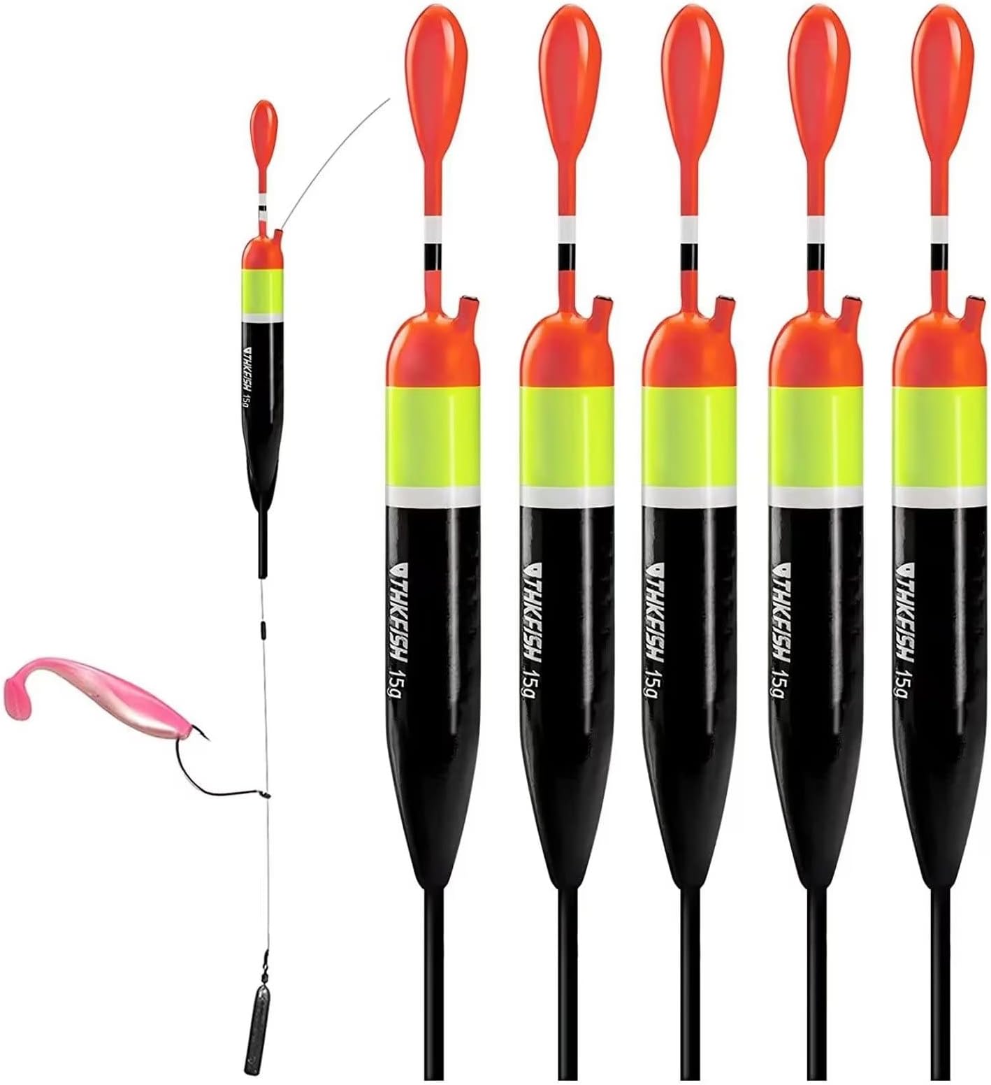 Fishing Bobbers Fishing Floats and Bobbers Slip Bobbers for Fishing Balsa Floats Crappie Fishing Bobbers 5PCS