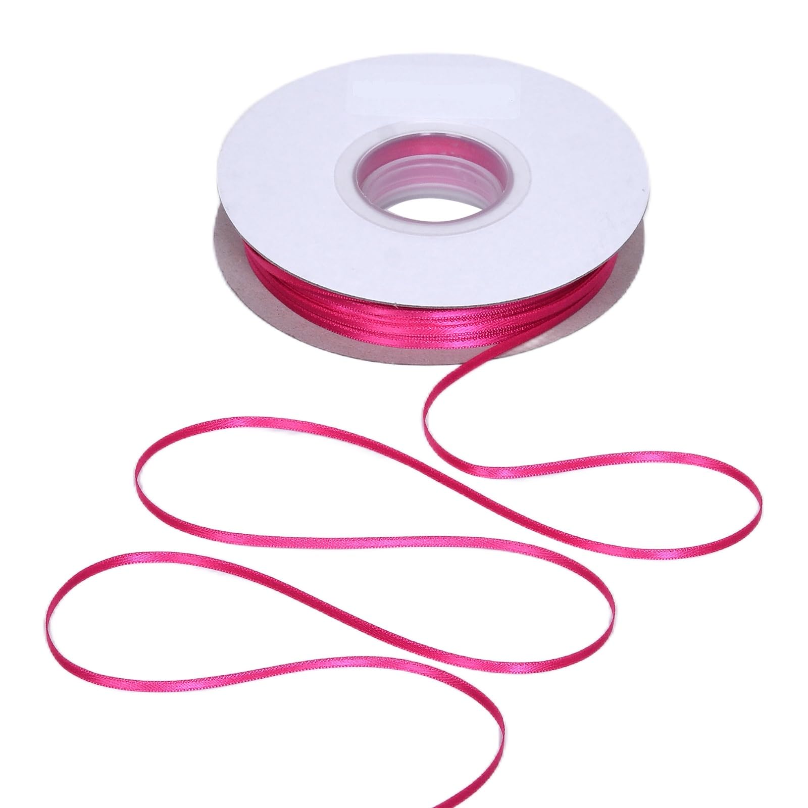 YAMA Hot Pink Double Faced Satin Ribbon 1/8 Inch 100 Yards Ribbon for Gift Wrapping Crafts Bows Wedding Party Decoration