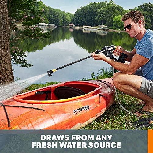 WORX WG629.1 Hydroshot 20V PowerShare 2.0 Ah 320 PSI Cordless Portable Power Cleaner with Accessories