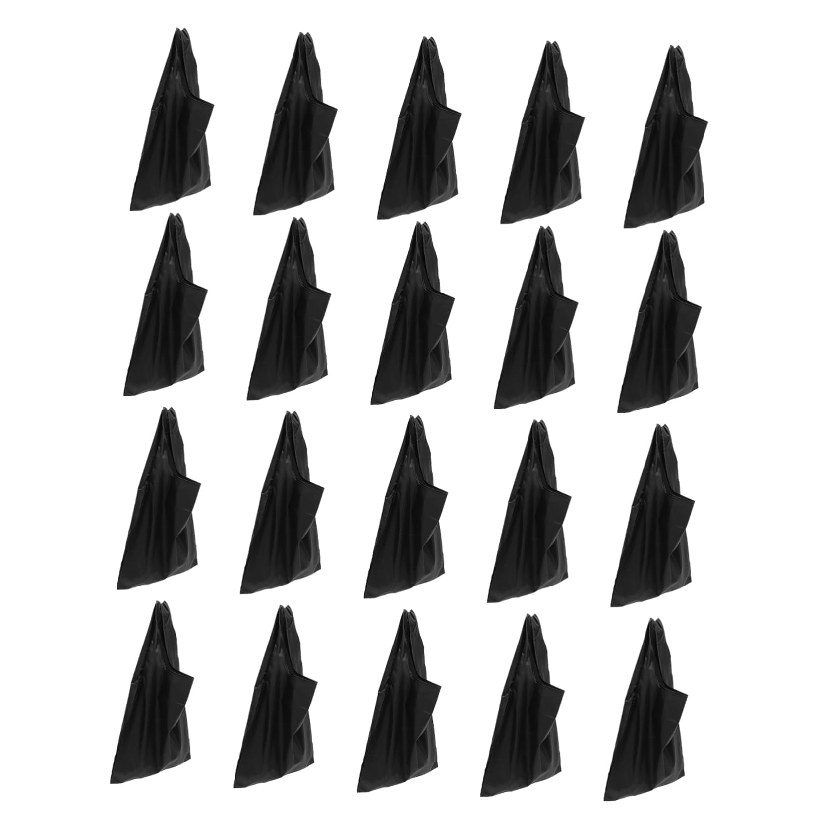Schwarze Wiederverwendbare Einkaufstaschen mit Griff, 20 Stück