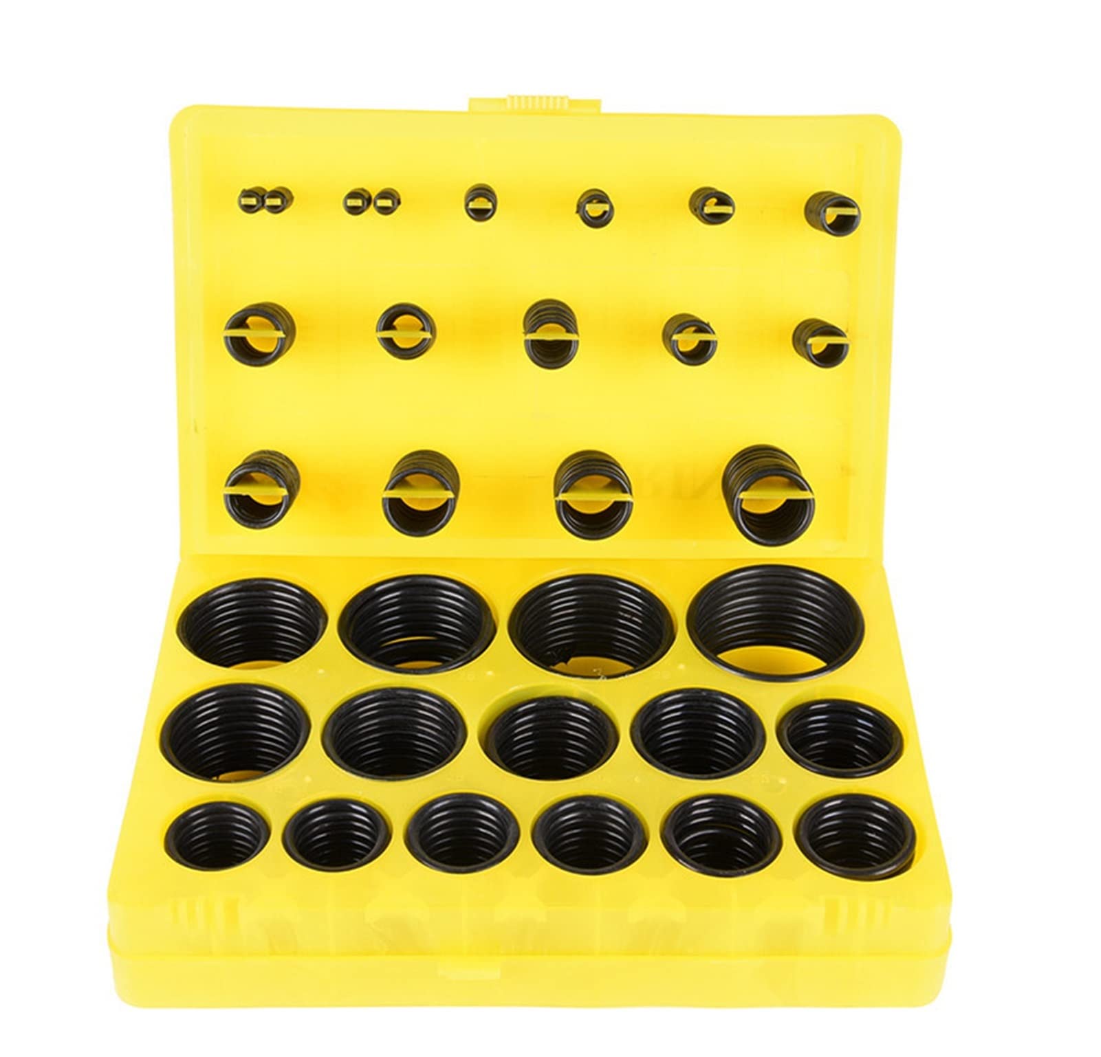 Xwang store 386 pcs noir universel Nbr o Kit d'étanchéité à anneaux 30 tailles de différentes tailles de caoutchouc joint d'étanchéité d'assortiment de joint de joint de joint torique compatible avec