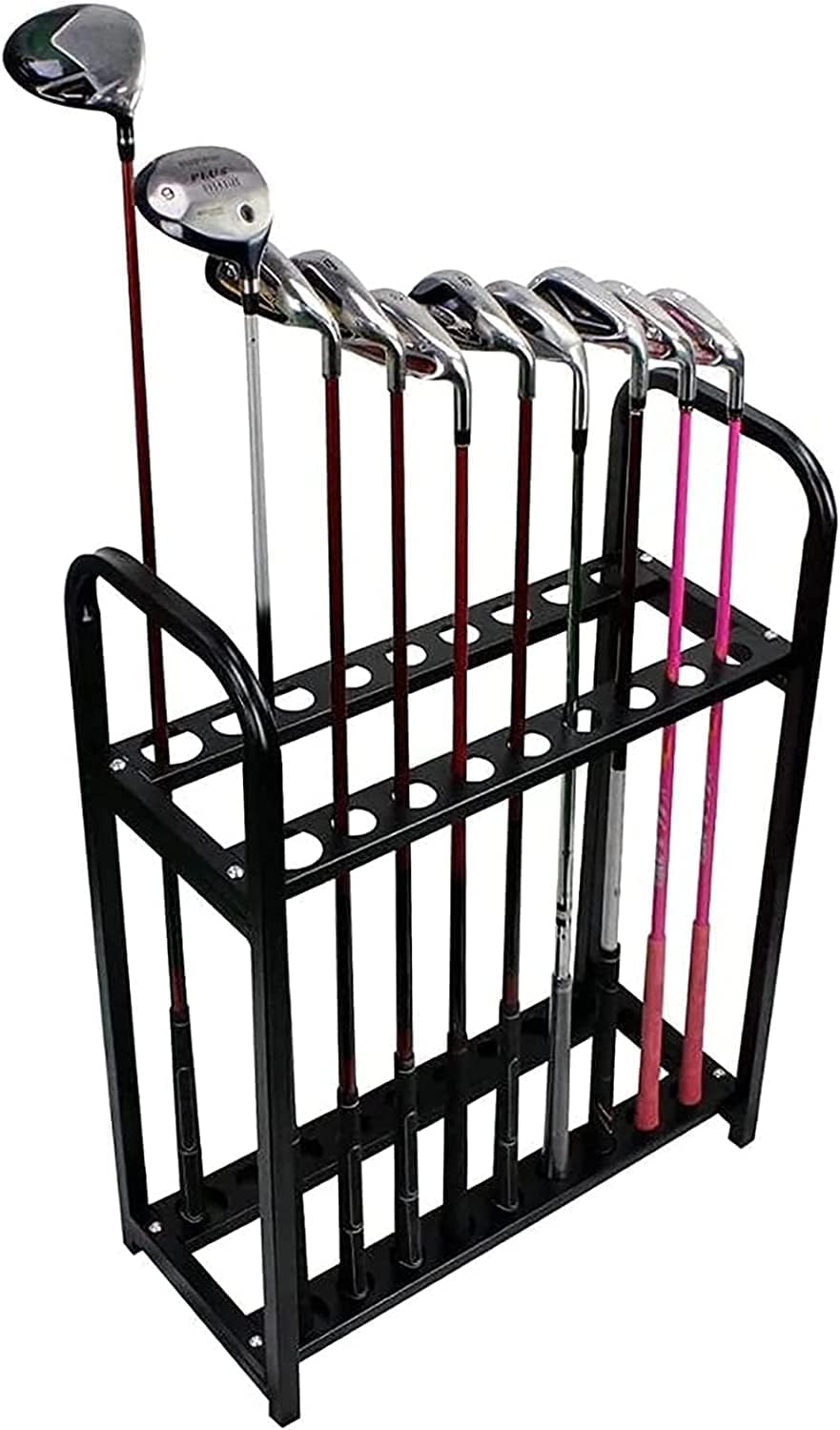 Katzowen Golf Club Rack Display Rack, 18-Hole Golf Club Storage Rack Holder, Metal Rack Storage Driving Range Supplies, 80cm Tall