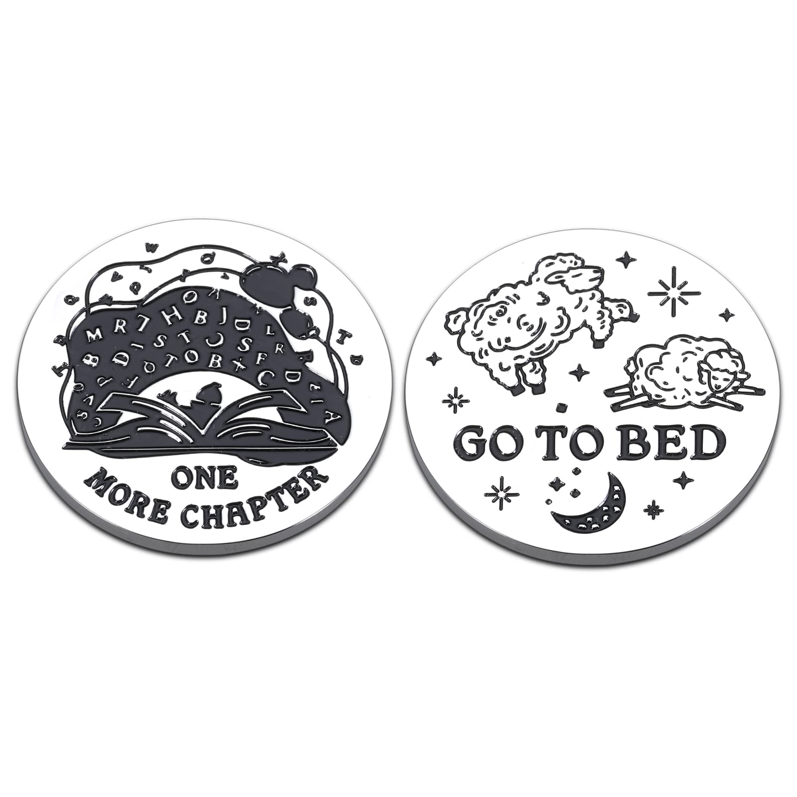 Funny Gifts for Book Lover Bookworm Book Nerd Decision Coin Gag Gifts for  Her Him Women Men Book Club Valentine’s Day Graduation Christmas Birthday