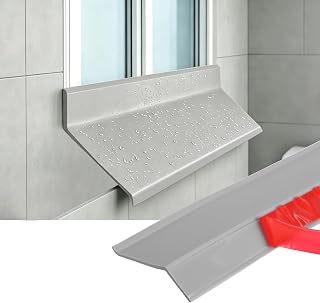 PATIKIL Self-Adhesive Door Rain Drip Guard (39.37" Long x 2.17" Wide, Gray) TPE Drip Cap Rain Deflector Exterior Interior Window Door Weather Stripping, Fits Patio/Window Sills