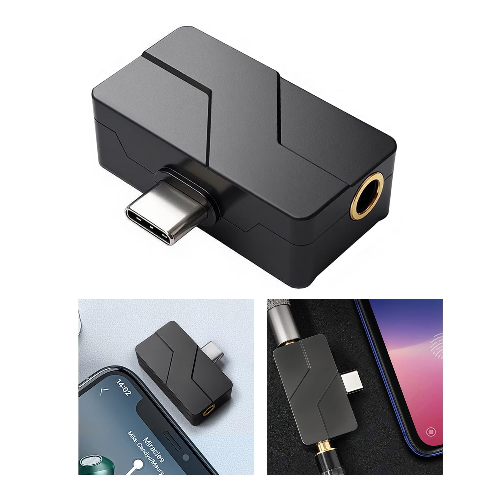 Adattatore per cuffie HiFi da USB C a 3,5 mm 4,4 mm con adattatore audio uditivo ad alta risoluzione a 384 kHz 32 bit