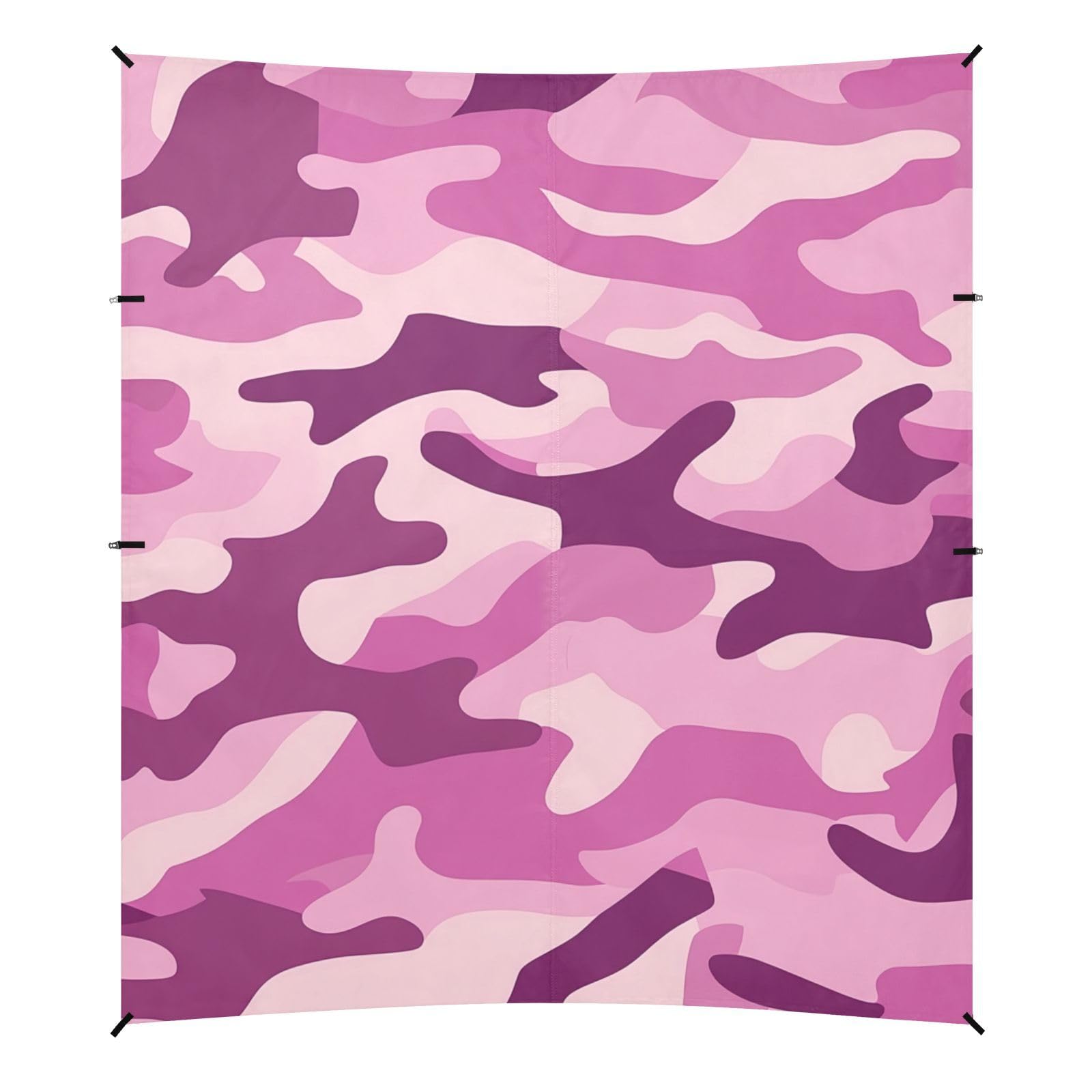 Lavender Purple Foldable Beach Canopy UPF50+ Protection Easy Setup Large Sun Shade with Sand Pockets for Camping, Fishing, Backyard Fun