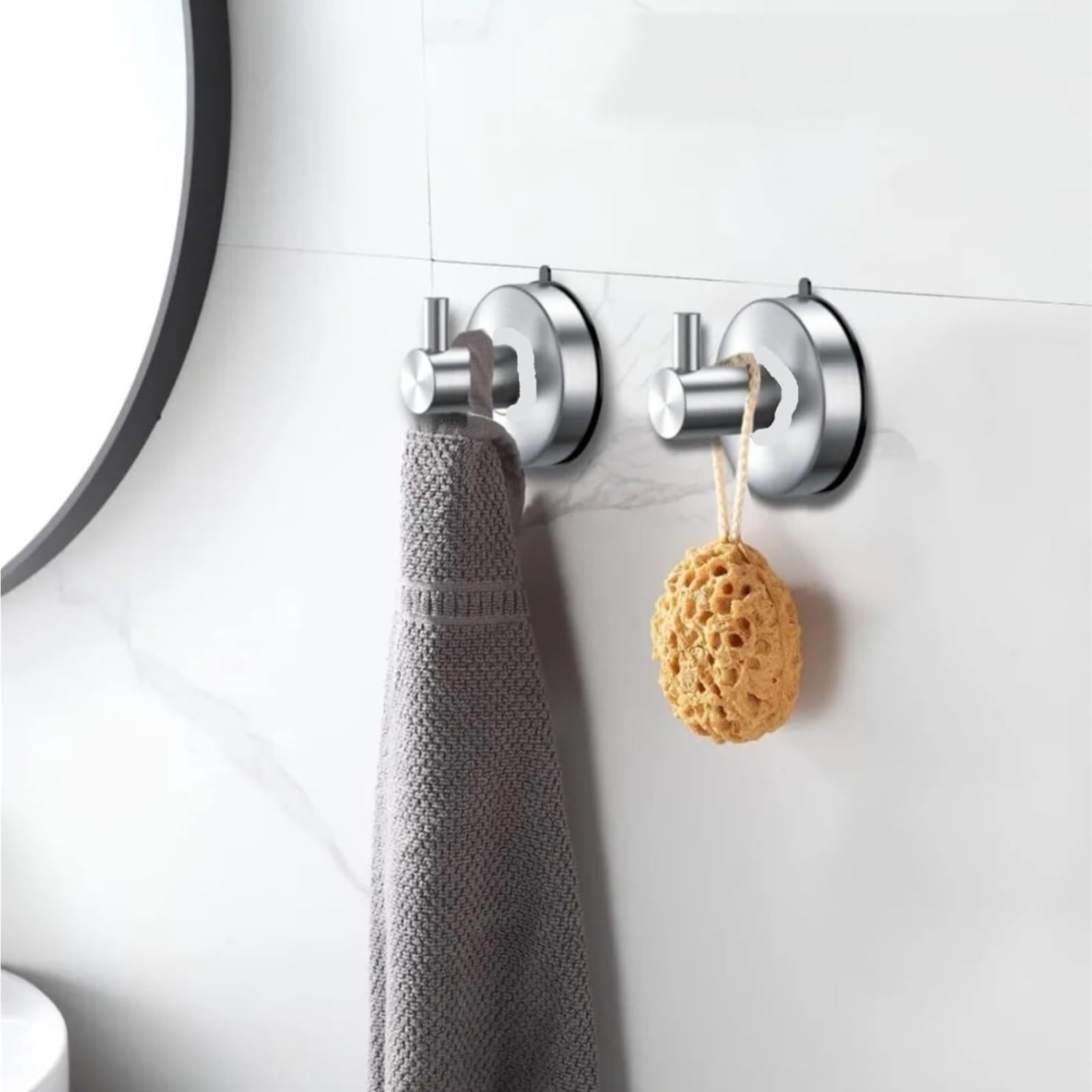 Ventosa al vacío, 4 Uds Ventosas, Ganchos Para Tazas Para Ducha, Colgador De Toallas, Baños, Acero Inoxidable