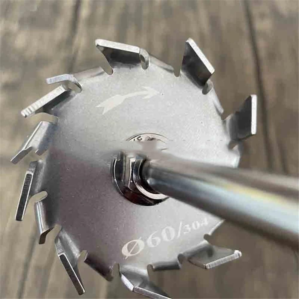 Varilla agitadora de acero inoxidable 304 y disco dispersión laboratorio, varios tamaños(30mm disk with rod)