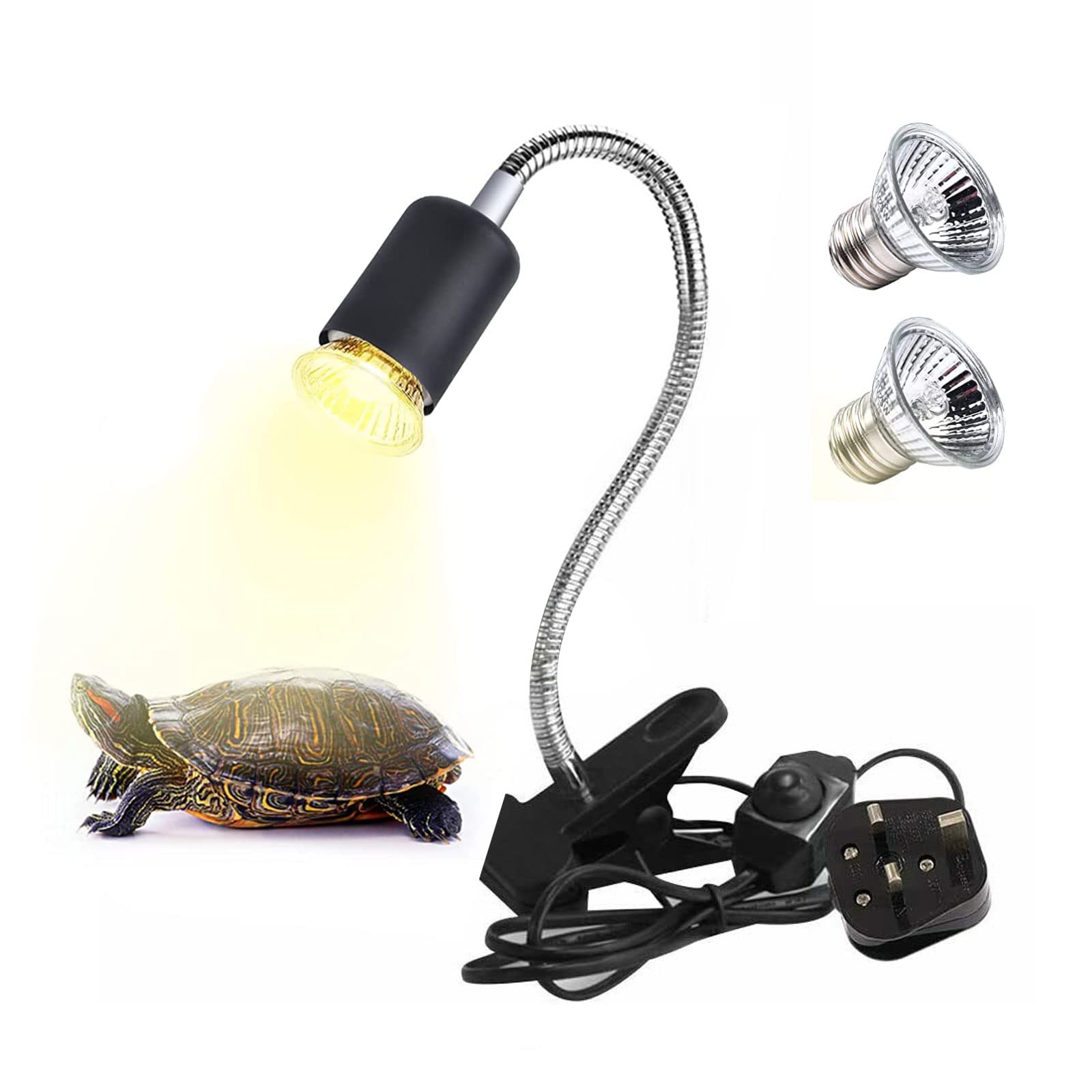 Buy HTRHYT Reptile Heat Lamp with 50W UVA+UVB Basking Light Full
