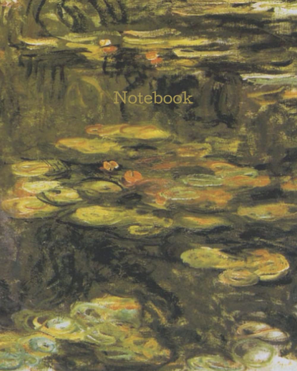 Notebook: Monet Waterlily Notebook Journal (8x10 inch, 180 pages lined)