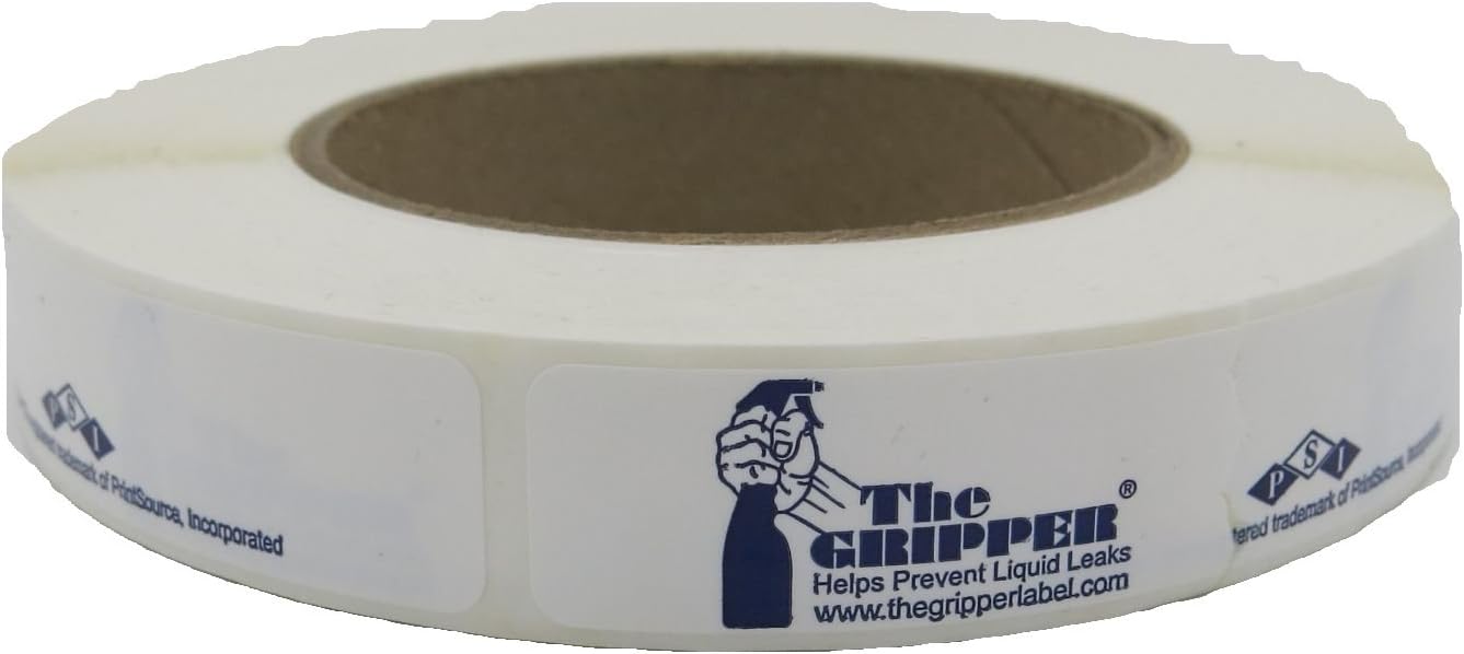The Gripper Seal - Stops Liquid Leaks, 3/4" x 6" 250 Labels