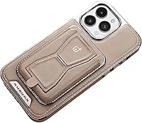 Vista 9 de Funda magnética de cuero para teléfono con tarjetero desmontable, elegante y funcional funda magnética tipo cartera para iPhone (iPhone 12, negro)