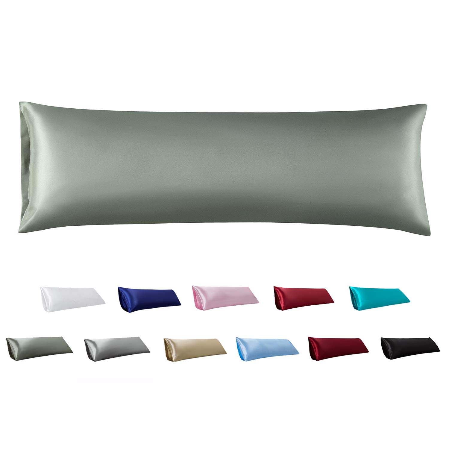 Buy MR&HM Satin Body Pillow Cover, 20x54 inches Body Pillow Case for