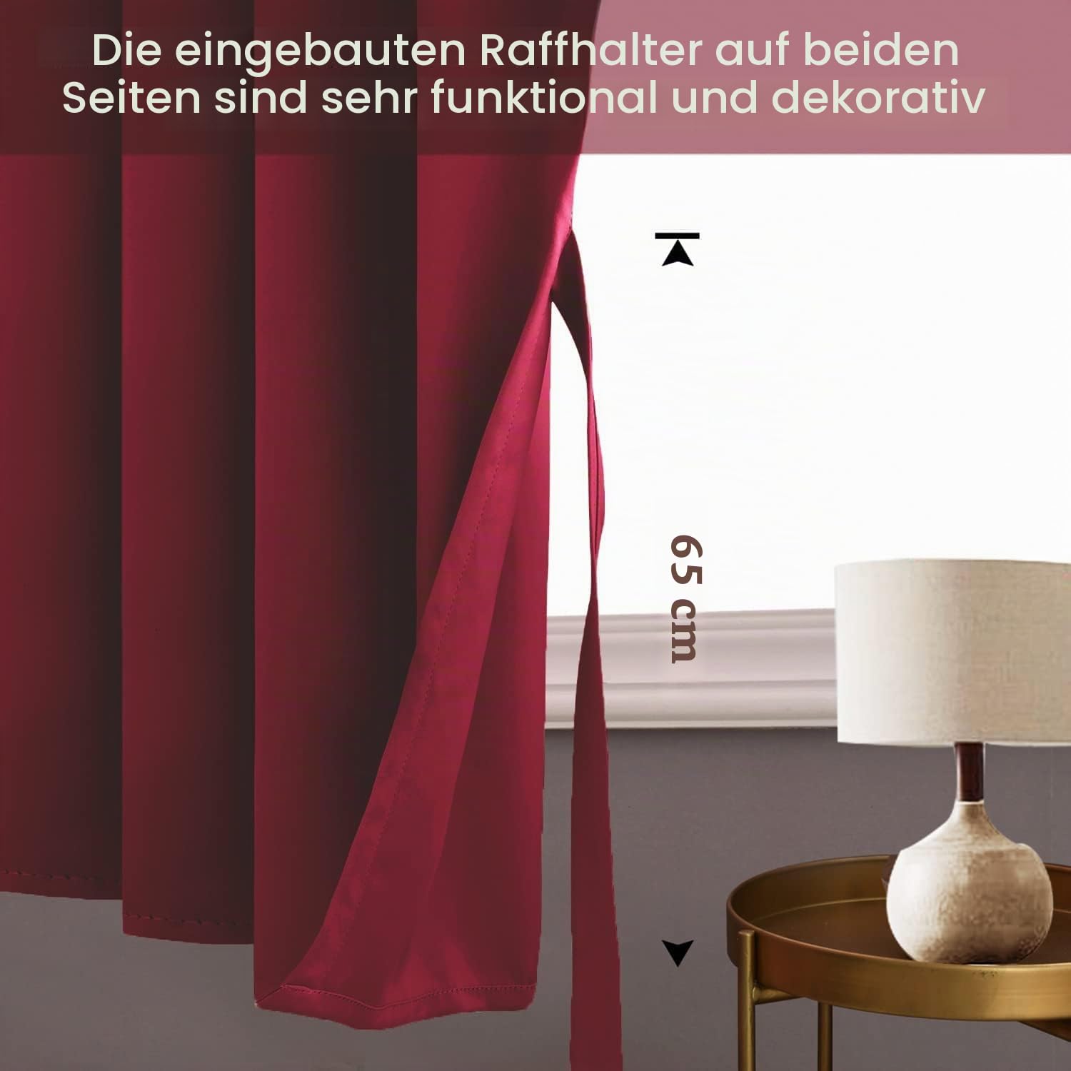 JIUZHEN Rot Gardinen Blickdicht Ösen Thermo Vorhang gegen Hitze H200xB140cm | 2er Set Fenster Vorhänge Hitzeschutz Blackout Curtains Wärmeisolierende Weihnachtsvorhänge Wohnzimmer Schlafzimmer Modern