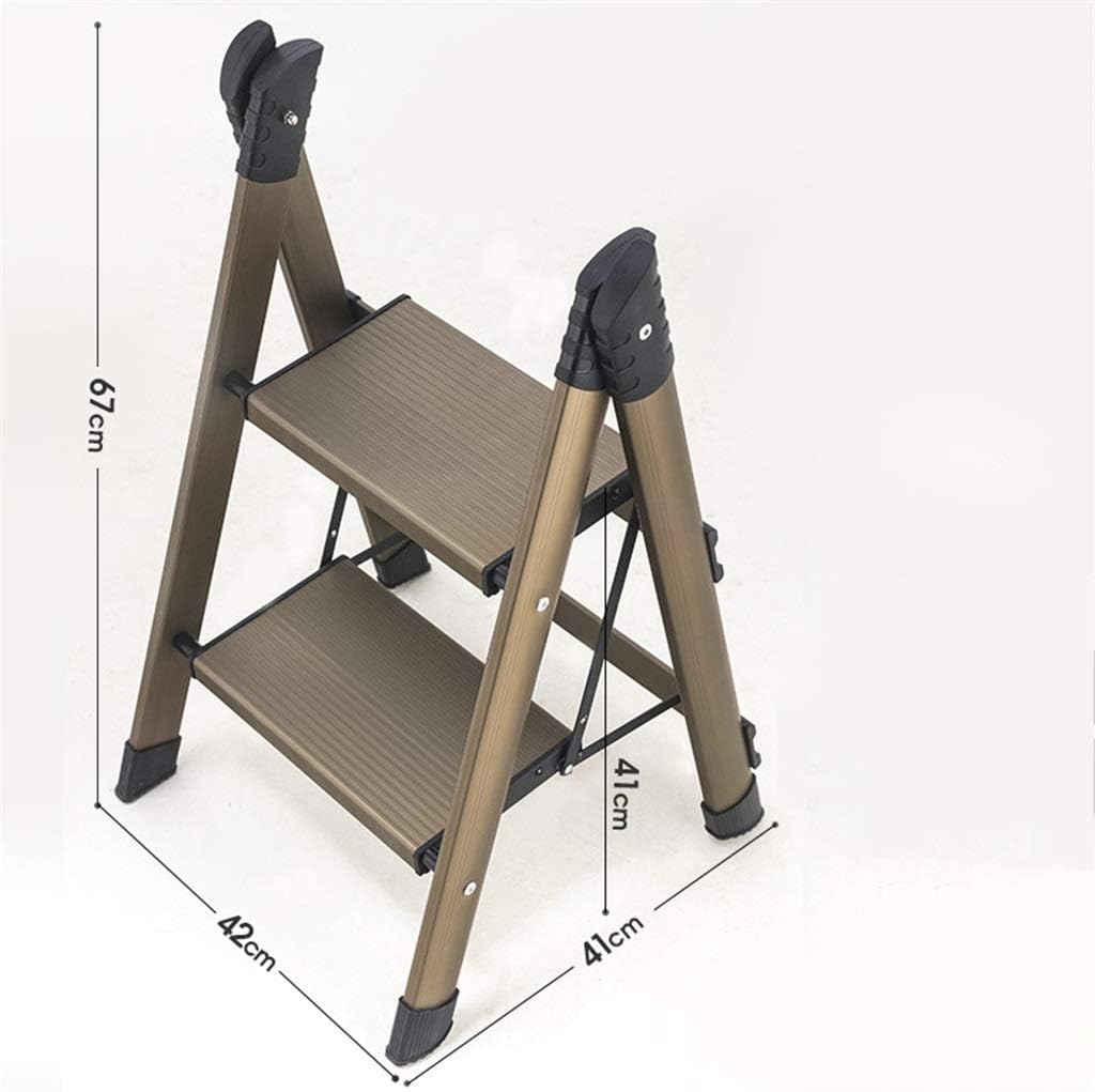 Tools & Home Improvement Practical Aluminum Alloy Stepladders, 2 Step Ladder & 3 Step Ladder Multifunctional Ladder for Office, Kitchen - Anti-Slip Foot Pads Strong (Color : B, Size : 424167CM)
