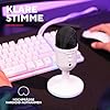 Trust Gaming GXT 236W Yami USB Streaming Mikrofon PC Podcast Twitch Discord ASMR YouTube 5, Kondensator Gaming Mikrofon Nierencharakteristik, Stummschaltung, RGB Beleuchtung - Weiß