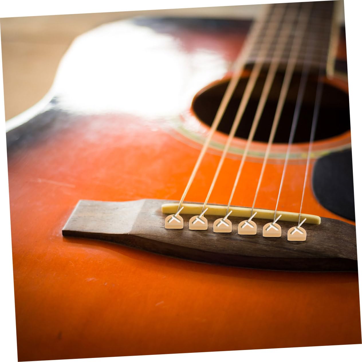 ifundom 12 Szt. Koraliki Mostkowe Do Gitary Części Zamienne Do Gitary Akustycznej Akustyczna Akcesoria Na Gitarze Zamki w Paskach Gitarowych Elektrycznych Części Gitarowe Beżowy Plastikowy