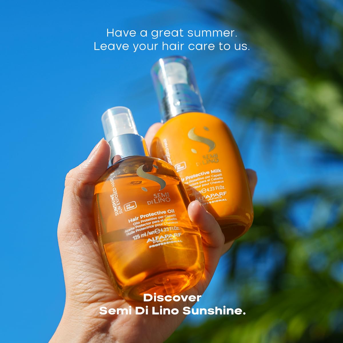 ALFAPARF MILANO Semi di Lino Sunshine After-Sun Hair Treatment - Restorative Treatment for Hair Stressed by Sun, Chlorine and Salt - Nourishes and Detangles - Vegan Formula - Adds Softness and Shine