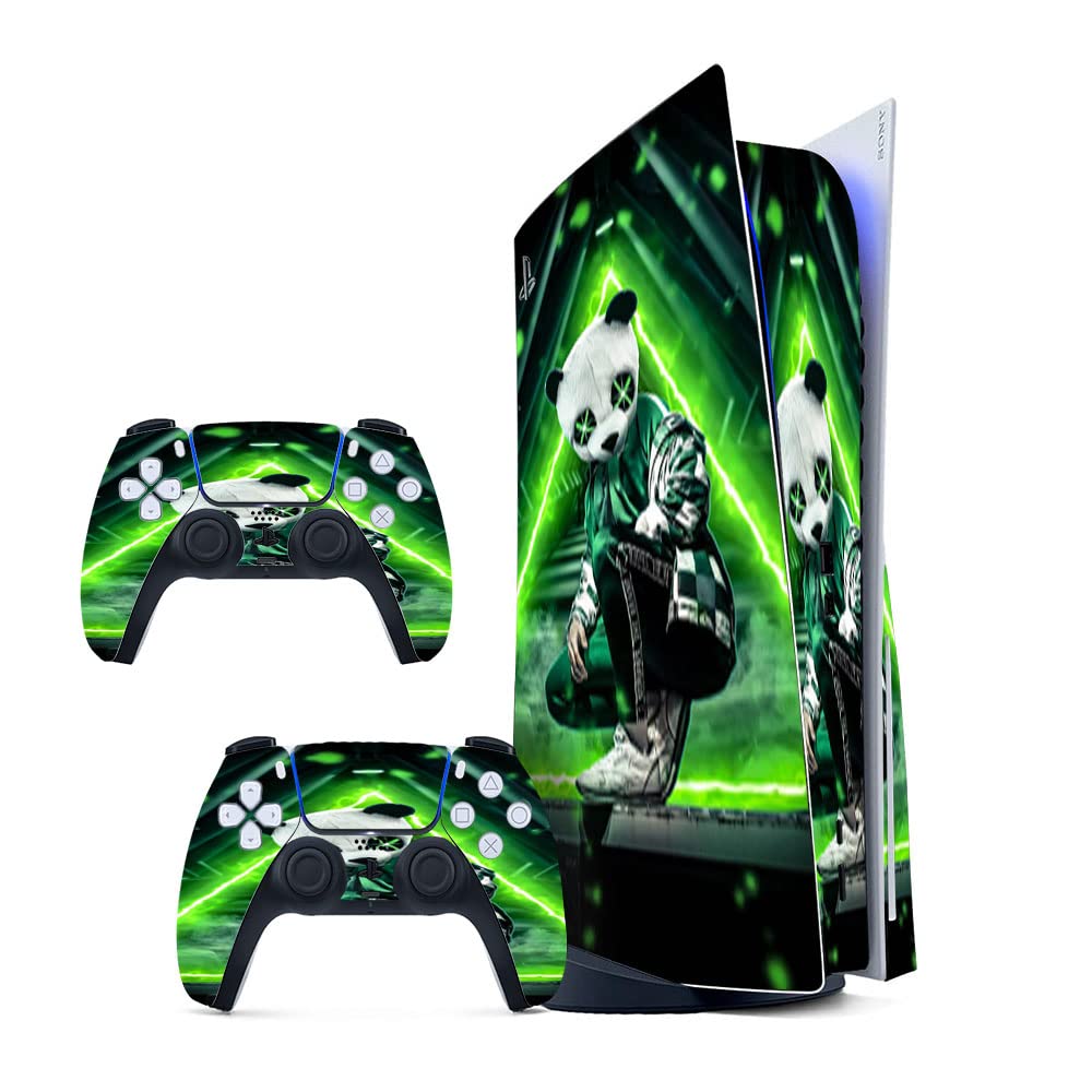 GADGETS WRAP Printed Vinyl Skin Sticker Decal for Sony PS5 PlayStation 5 Disc Edition Console & 2 Controller (Skin Only, Console & Controller not Included.) - Panda Neon Green (B0BW3VLC1L) Amazon Price History, Amazon Price Tracker