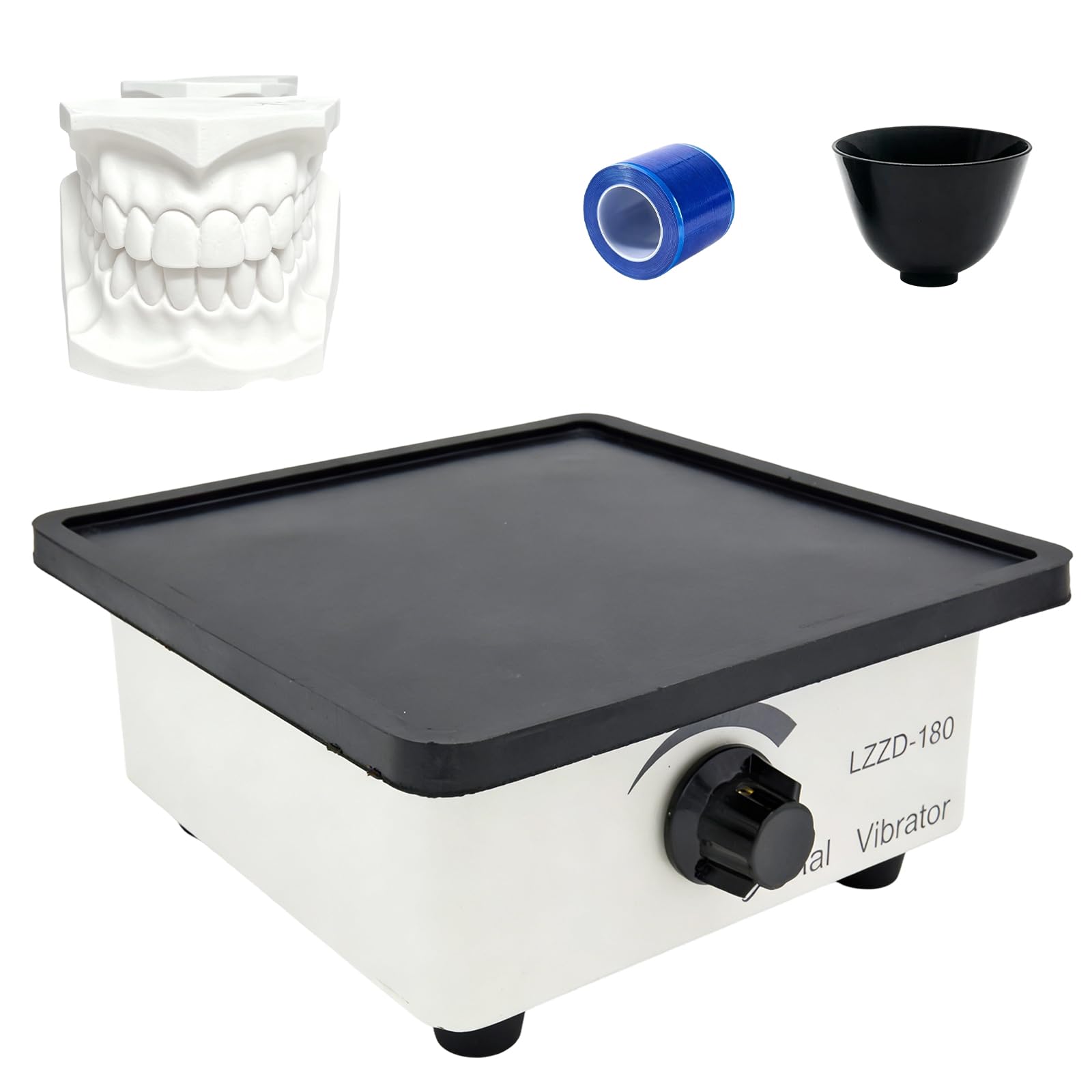 Dental Oszillator,Square Dentalrüttler Gipsrüttler,150W Elektrisch Gipsrüttler Rüttelplatte Gips,Drehzahlregelung Vibrating Lab Equipment Vibrator,Dentalvibrator zum Mischen von Gips