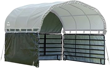 ShelterLogic 12x12 مجموعة حاوية الخيول والثروة الحيوانية والمأوى الزراعي لوحات المرجان والمأوى غير متضمنة