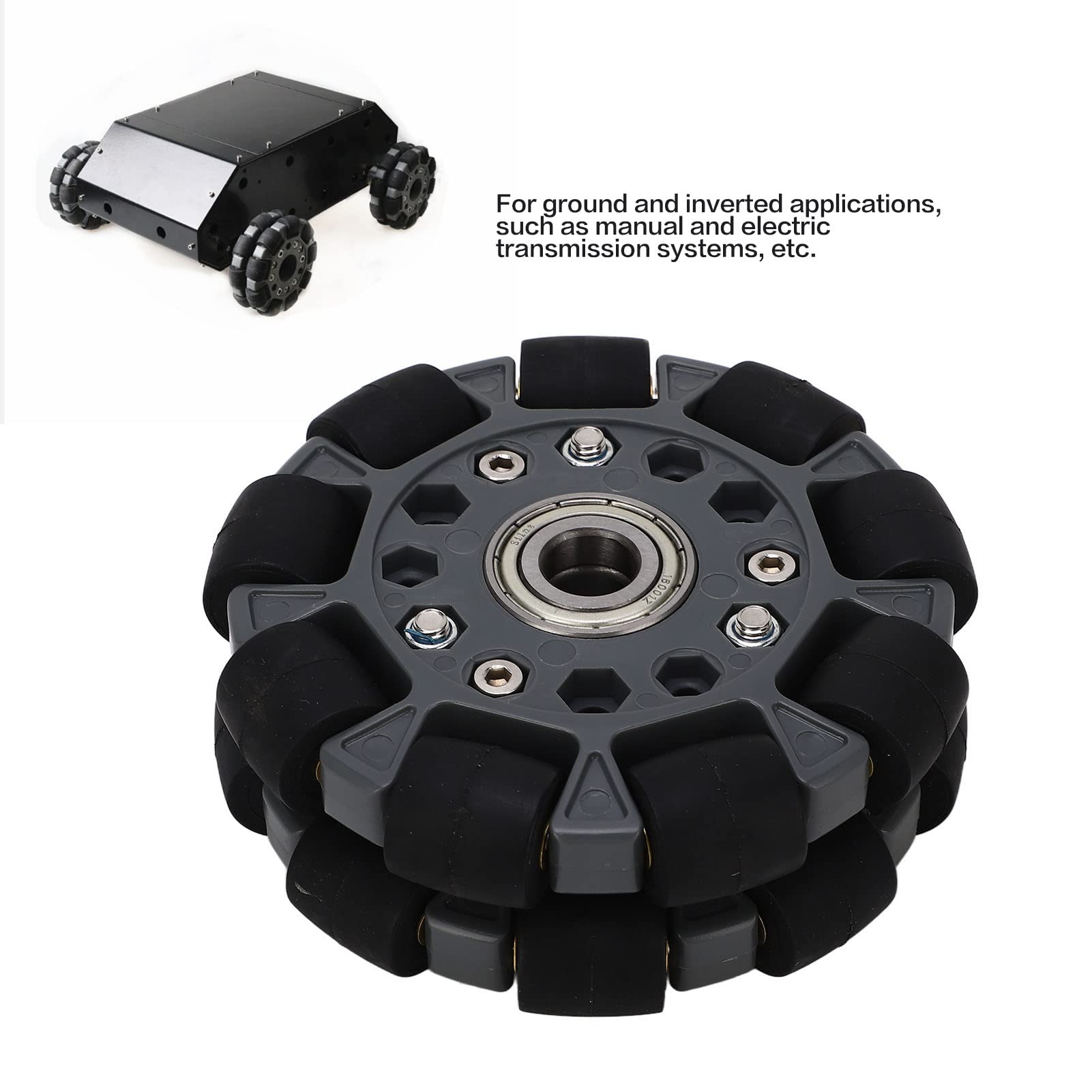 Pilipane Rueda Omnidireccional De Robot Premium De 100mm, Rotación De 360°, Rodamiento Central, Construcción Duradera, Ideal para Coches Robot