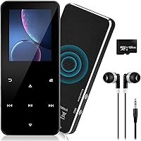 undersary 144GB MP3 Player Bluetooth 5.2: FM Radio, Voice Recorder, E-Book, HD Speaker - Slim Metal Portable with Earphones