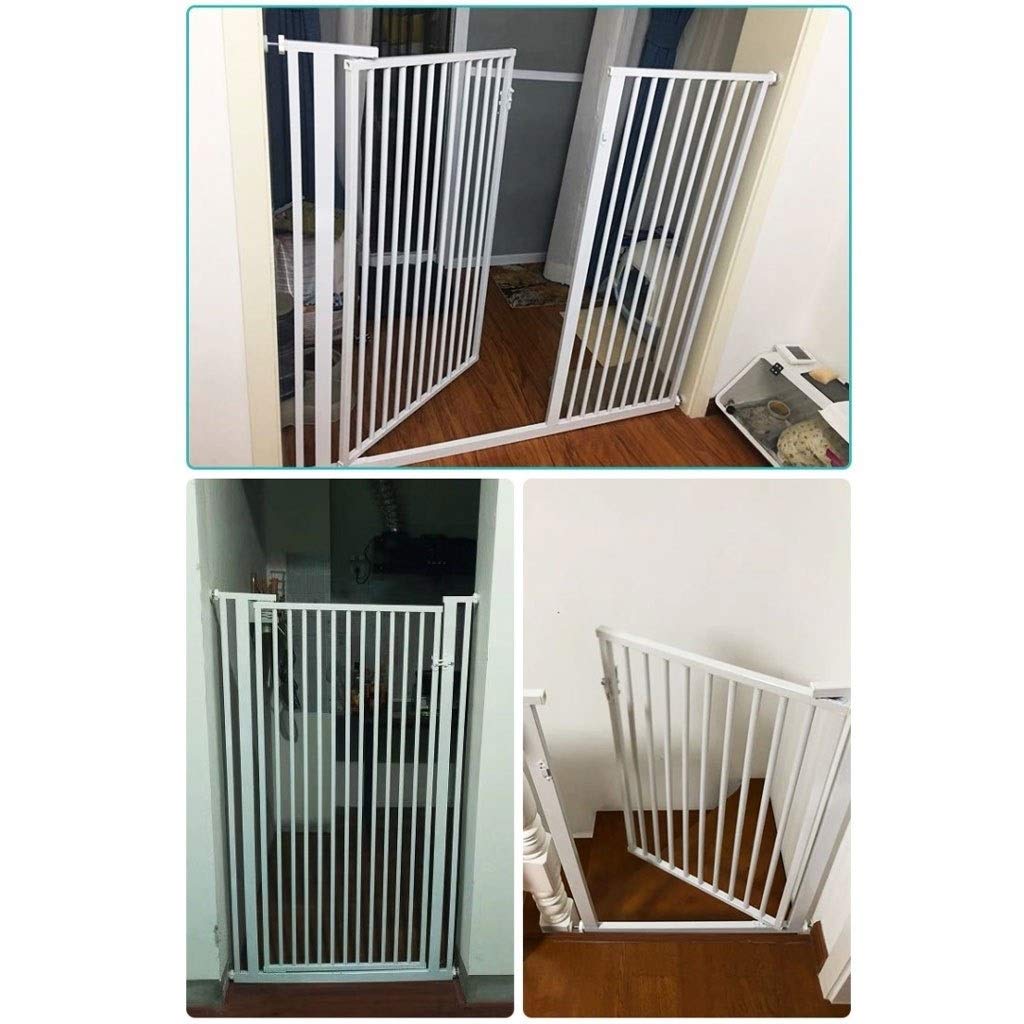Metalowa bramka zabezpieczająca ArinkO z możliwością rozbudowy — montowana ciśnieniowo bramka schodowa dla zwierząt i małych dzieci (wysokość 80 cm, szerokość 101-110 cm)