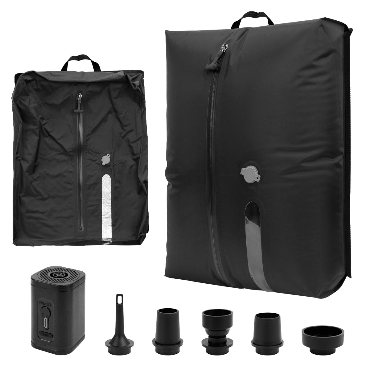 Sac Compression Voyage avec Pompe Sans Fil, Sac Sous Vide Vetement Aspirateur Réutilisable, Sacs Sous Vide Pour VêtementsSac Rangement Vetement de Voyage, Literie, Déménagement, (Lot de 2 + Pompe)