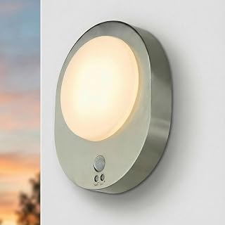 LED Outdoor Light with Motion Sensor Stainless Steel IP44H: 24.5cm White 3000K 350lm Modern Terrace Lighting Outdoor Wall Light Garden