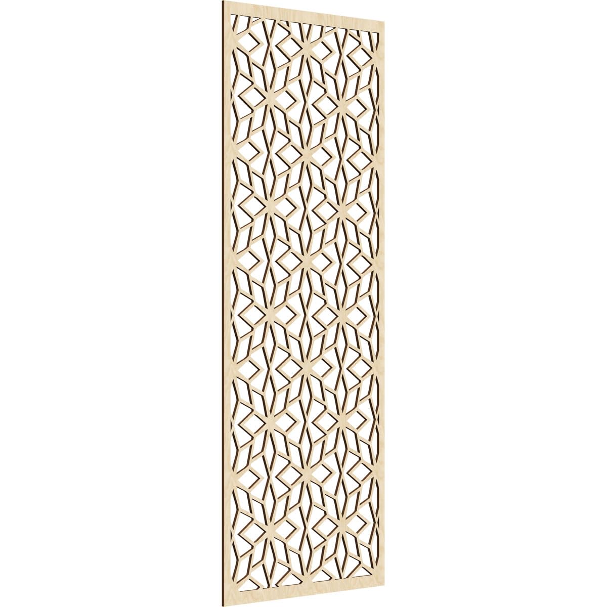 27 3/8"W x 69 3/8"H x 1/4"T Lake Decorative Fretwork Wood Wall Panels, Birch
