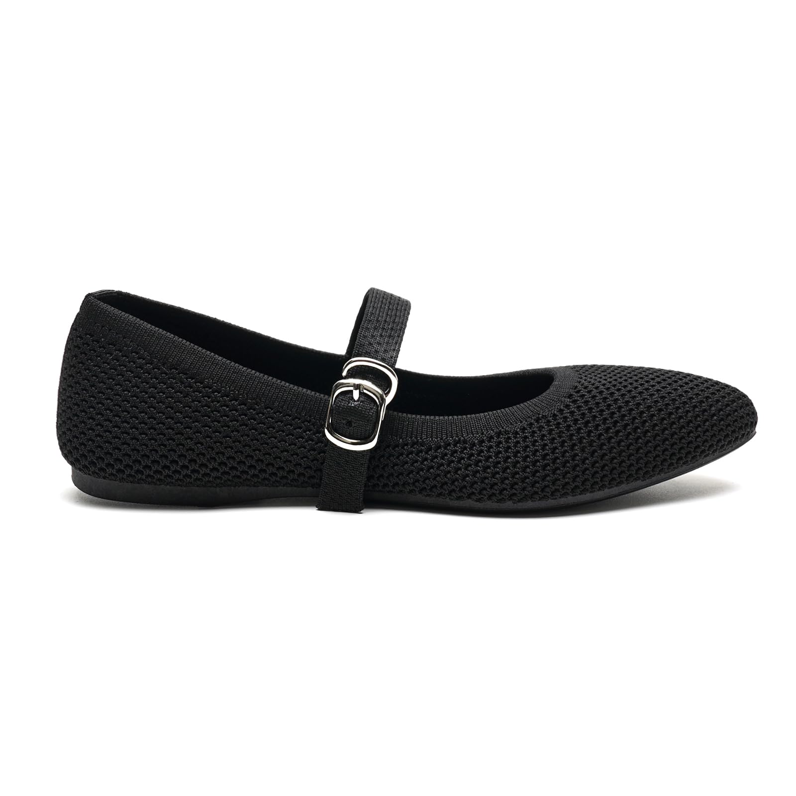 GLAMORA Ballerines Femme Mary Jane Maille Respirante Bride Boucle Décorative Fermeture Rapide Crochet Chaussures Plates Souples Ultra Légères Bout Rond Semelle Antidérapante Flexible Confort