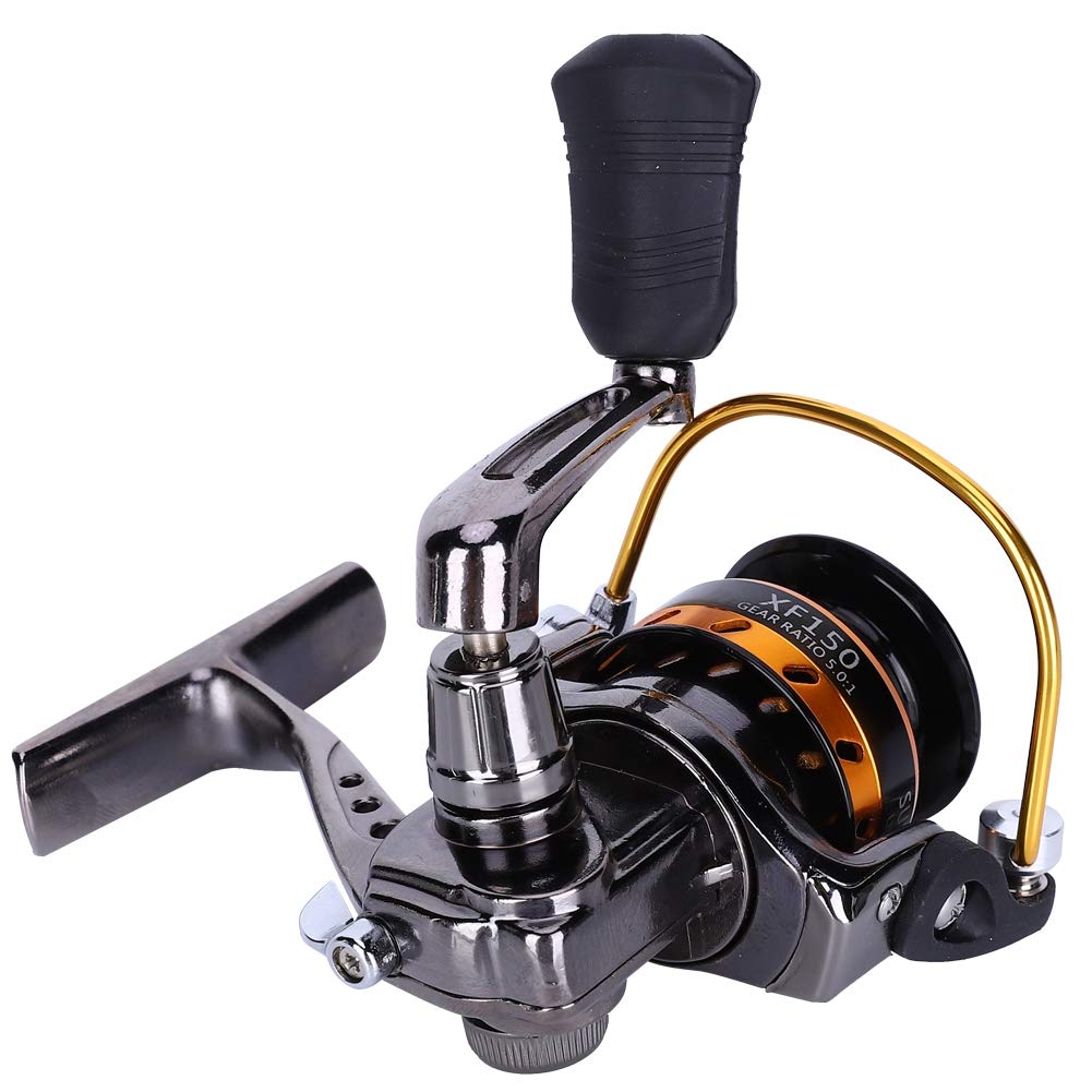 Moulinet pêche sur glace XF150 mini culbuteur rotatif en métal sans jeu
