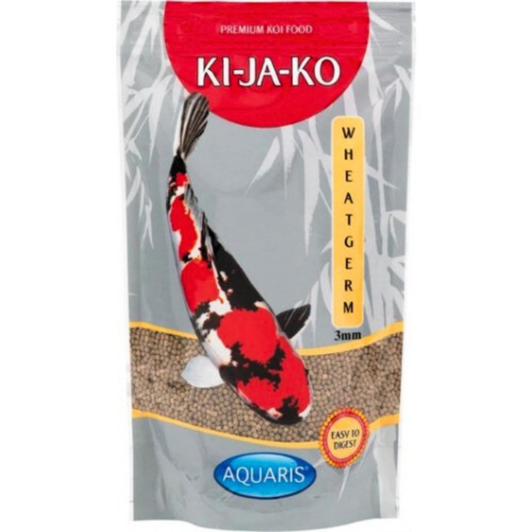 KI-JA-KO Wheatgerm 1 kg / 3 mm - High Protein Healthy Balanced Carefully Selected Koi Carp Fish Food with Natural and Beneficial Ingredients for Spring and Autumn Feeding