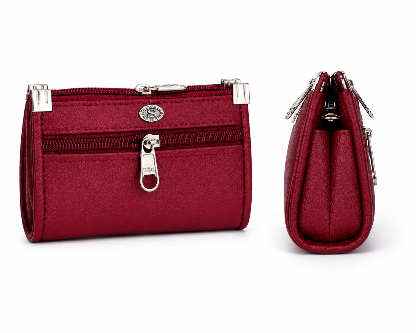 Mini Clutch Purse Wallet for Women & Girls, Burgundy-image-43