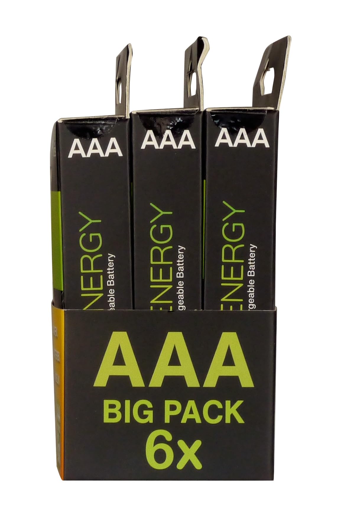 VERICO LoopEnergy AAA 900 Batería recargable USB-C AAA 1,5 V 900 mWh (600 mAh), ion de litio, 6 unidades, carga rápida mediante conector USB-C en aprox. 2 horas, 3 paquetes de 2 unidades AAA, 3 cables